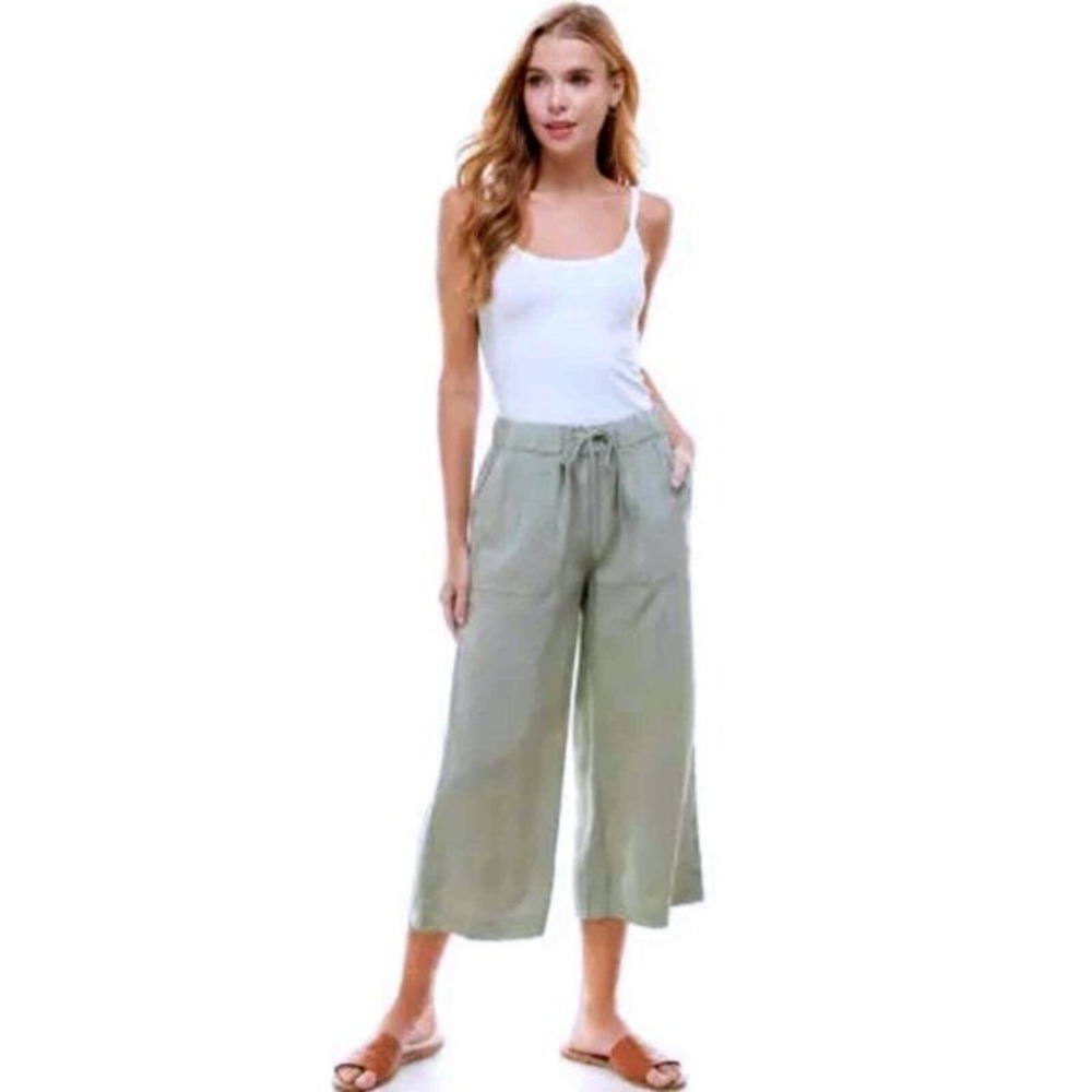 Thread and‎ Supply lycocell super soft wide leg cropped pants PLUS size XXL